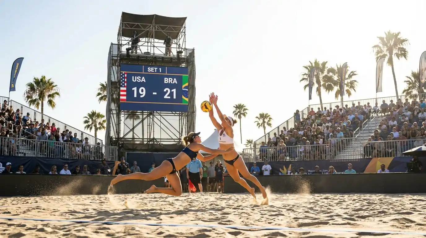 Sportformat Unterschiede Beachvolleyball vs Hallenvolleyball – Teamgröße Satzformat Regelvergleich für Wetter