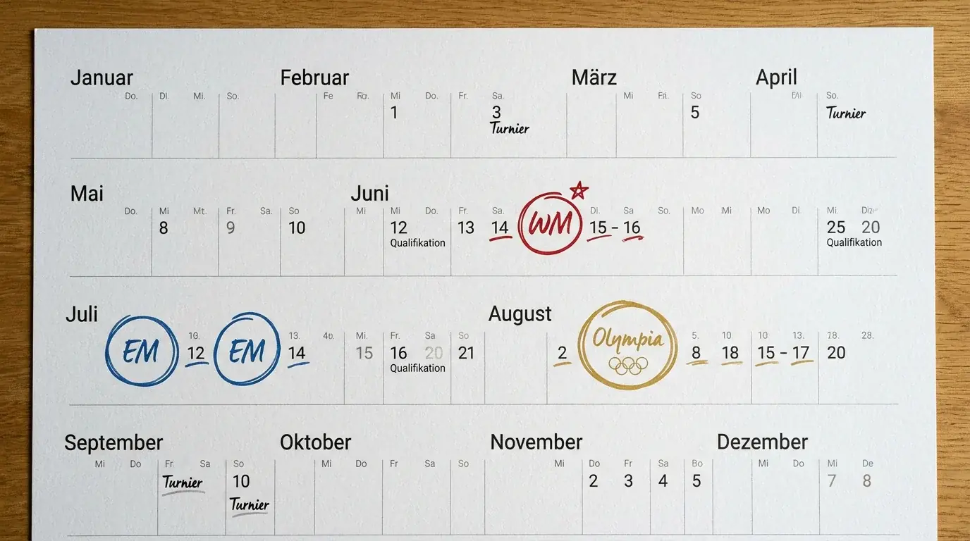 Beachvolleyball Turnierkalender für Wetter – Übersicht aller wichtigen Wettbewerbe von FIVB Major bis Olympia