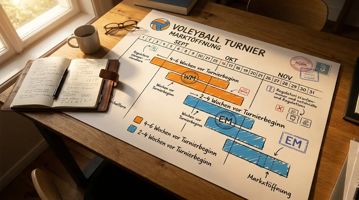 Marktöffnung bei Beachvolleyball Turniersieger-Wetten – optimaler Zeitpunkt für frühe Langzeitwetten