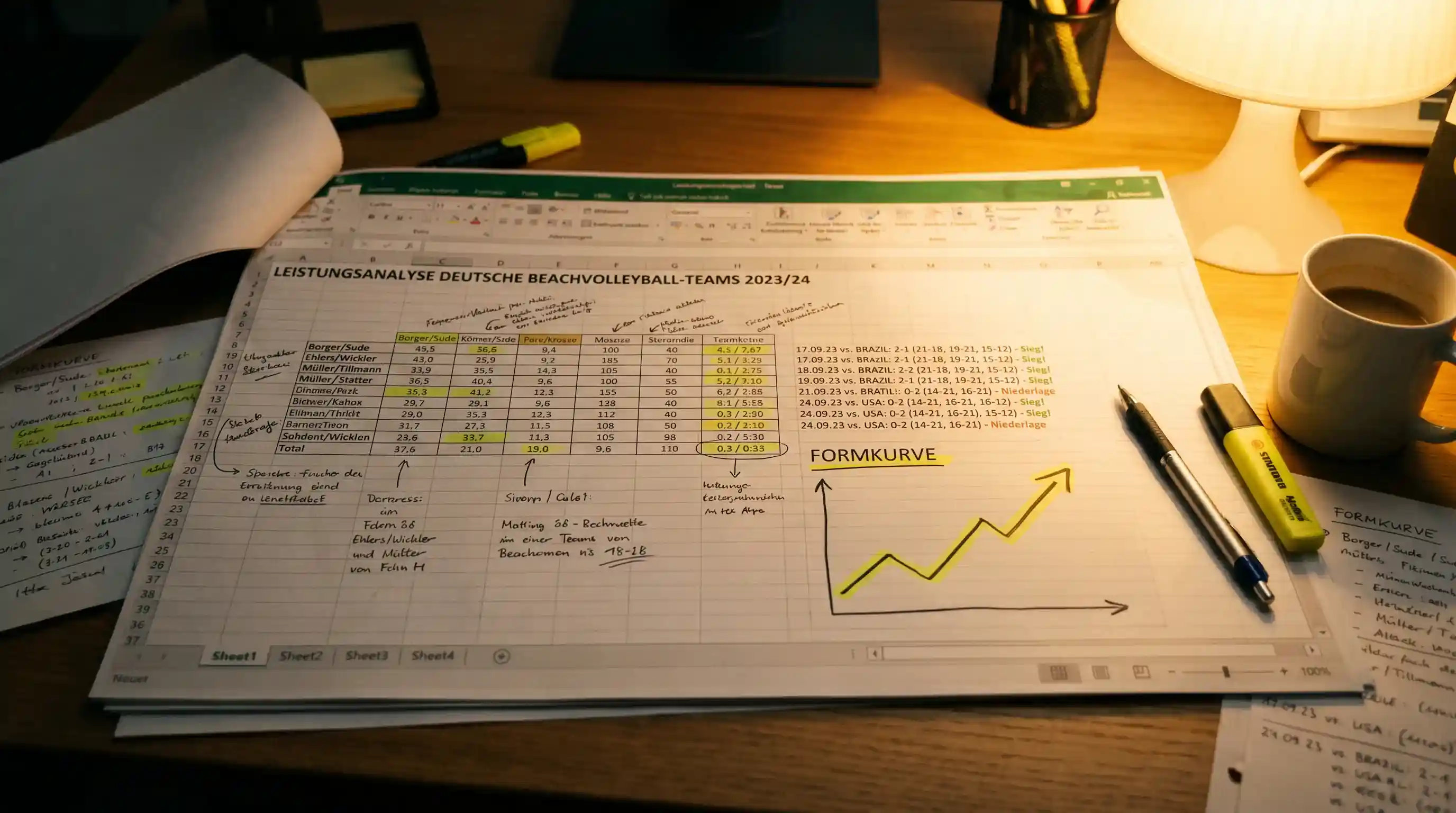 Aktuelle Form deutscher Beachvolleyball-Paare – Wettrelevanz und Weltranglisten-Analyse