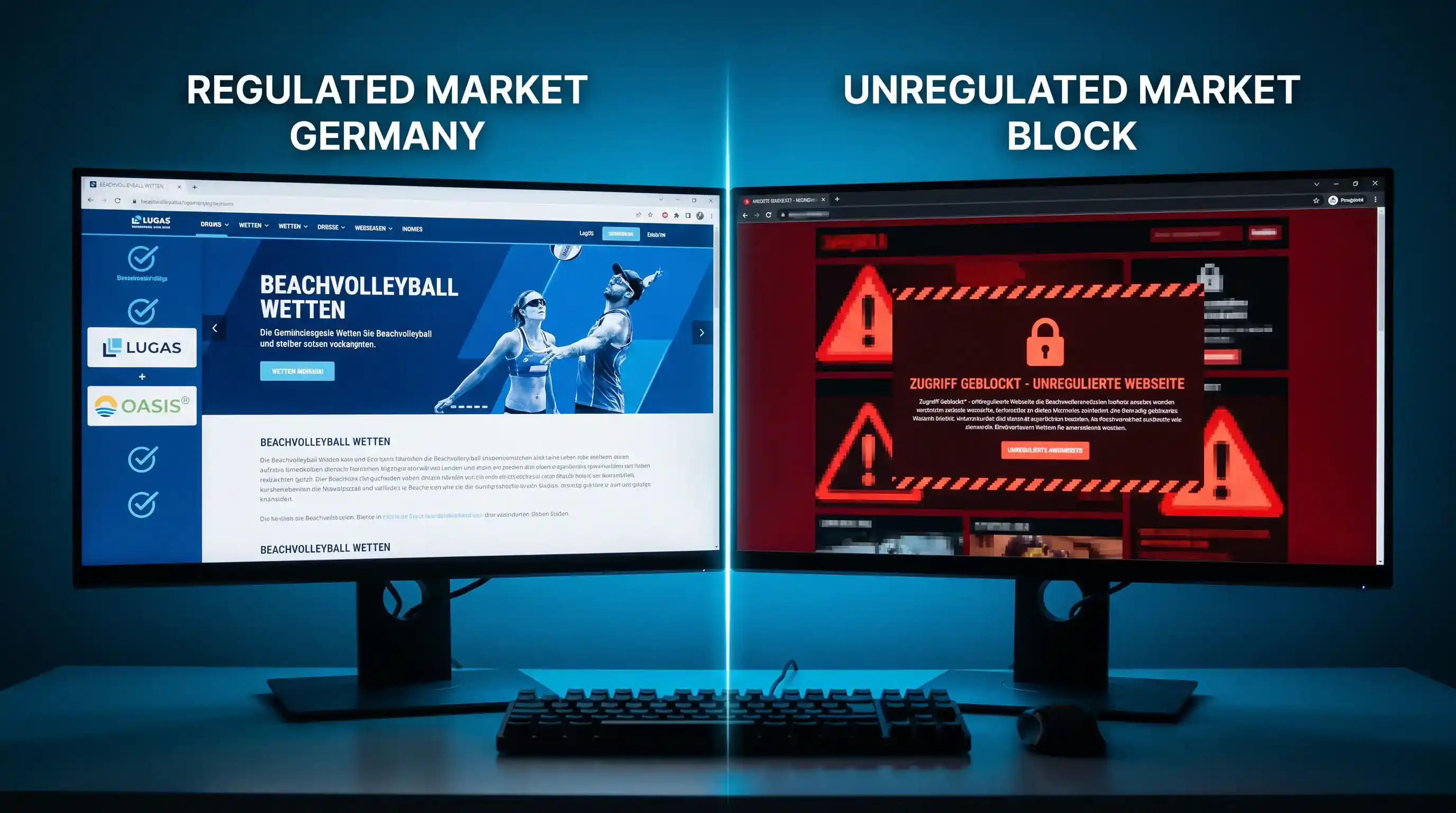 Grenzen von LUGAS und OASIS – Schwarzmarkt-Anbieter nicht erfasst, Spielerschutz außerhalb regulierter Plattformen
