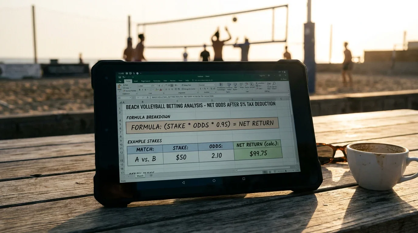 ROI-Berechnung mit 5 Prozent Wettsteuer – Netto-Quoten für Beachvolleyball Sportwetten berechnen
